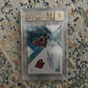 Elite Draft Picks Cole Hikutini #201 Aspirations Teal 2017 1 de 1 BGS 9,5 - Imagen 1 de 2