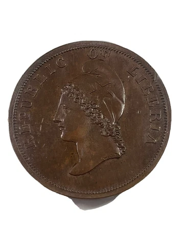 1847 Liberia 2 Cents Pattern Graded SP 65 BN by PCGS Cover