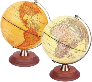 Exerz Illuminated World Globe 2 in 1 LED Light Up Antique Globe Dia 20CM 25CM - Picture 1 of 13