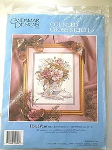 Candamar Designs FLORAL VASE # 50626 Counted Cross Stitch Kit Sealed M. Wyatt - Picture 1 of 3
