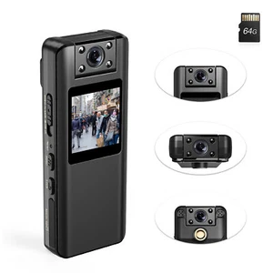 BOBLOV 64GB Mini Body Camera Pocket 1080P HD Small Rotatable IR Video Camera - Picture 1 of 14
