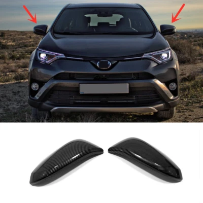 For Toyota RAV4 2013-2018 Carbon Fiber Side Mirrors Rearview Trim Cover - Изображение 1 из 4