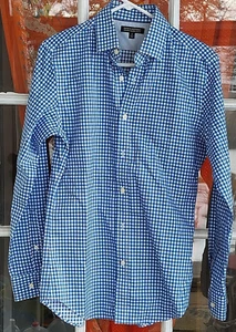 Banana Republic Hemd Herren Small Slim Fit Slalom Blau Langarm Baumwolle Knopf - Bild 1 von 7