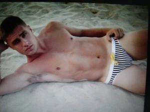 A NEW N2N MKONOS SWIM BREIF / BIKINI IN LG. BLUE & WHITE RARE COLLECTOR'S ITEM - Picture 1 of 9