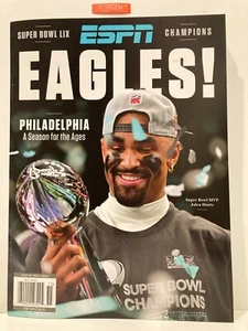 2025 ESPN MAGAZINE PHILADELPHIA EAGLES JALEN HURTS SUPER BOWL LIX CHAMPIONS-NEW - Picture 1 of 3