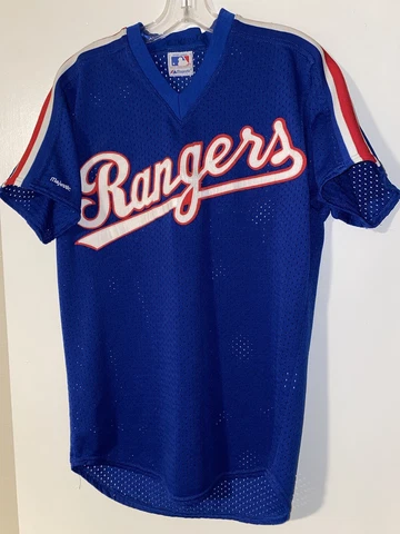 Texas Rangers 90s Batting Practice Jersey Mesh Majestic Large 56 Team Issued Cover