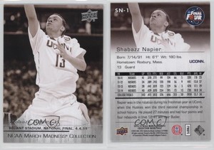 2014-15 Upper Deck NCAA March Madness Collection Sepia Shabazz Napier Rookie RC
