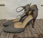 Autograph Ladies Leather High Heels Ankle Strap Shoes Size 6 Grey 