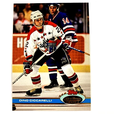 Dino Ciccarelli 1991-92 Topps Stadium Club Card #118 NHL Washington Capitals - Image 1 of 2