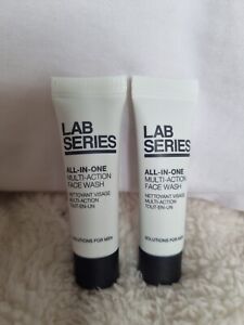 Two 2 x Lab Series All-In-One Multi-Action Face Wash Solutions For Men 7ml NEW