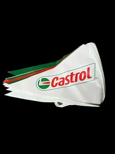 Castrol Racing Motor Oil 12 Flag Pennant Banner Car Garage Man Cave NOS -E1 - Picture 1 of 3