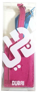 Dubai Set of 2 Luggage Tags Pink Blue NEW - Picture 1 of 4