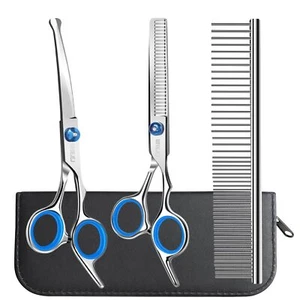 Professional 3 in 1 Dog Grooming Scissors Kit with Safety Round Tips - Picture 1 of 7