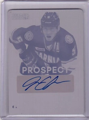 JAKOB CHYCHRUN 15/16 Leaf Prospects Printing Plate Auto Autograph #1/1 Rookie SP - Image 1 of 2