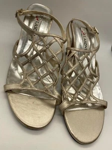 LaSonia goldene Riemchen-High-Heels Größe 9 - Bild 1 von 5