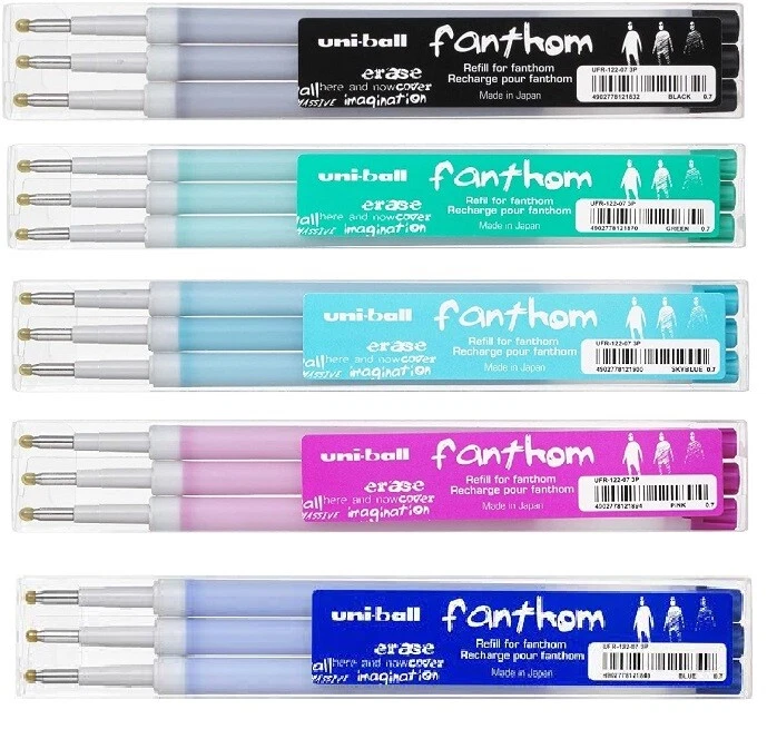 Uni-ball Fanthom Nachfüllung 12 Packung für Gel Roller Stift Medium 0.7mm