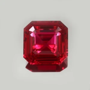 AAA 10 MM Flawless Blood Red Ruby Emerald Cut Loose Gemstone Mozambique - Picture 1 of 4