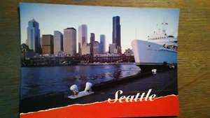 VINTAGE 1981 PHOTO POST CARD AIR VIEW B.C FERRY SKY-LINE SEATTLE WASHINGTON - Picture 1 of 10