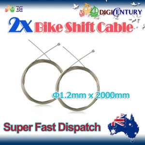 2x Cable de Cambio de MTB Engarce Interior Bicicleta Ciclismo Engranaje Velocidad Línea de Cable Interior 2M - Imagen 1 de 1