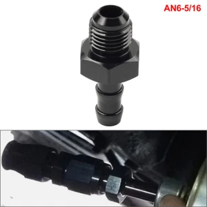 Aluminum 6AN AN6 Male to 5/16" Barb Push on Lock Fitting Oil Fuel Hose Adapter - Picture 1 of 10