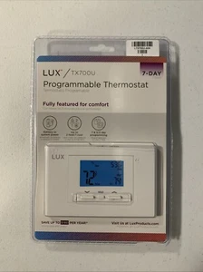 New Lux TX700U 7-DAY Programable Heat & Cool Thermostat White Sealed - Picture 1 of 3