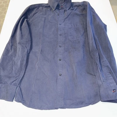 Camisa Saks Fifth Ave Algodón Abotonada Talla Pequeña 100% Algodón Azul Marino Foto 1 de 4