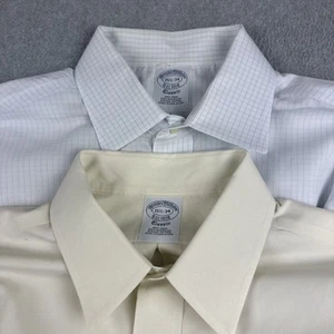 Brooks Brothers Shirt Men 15.5-34 Button Oxford Classic Supima Non Iron LOT OF 2 - Picture 1 of 10