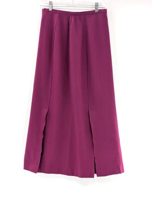 Falda midi plisada vintage larga mezcla lana rosa fucsia Harvey Benard talla 6 28 Foto 1 de 4