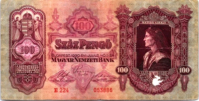 Hungary $100 Pengo 1930 Pick# 112 CVF-XF - Image 1 of 3