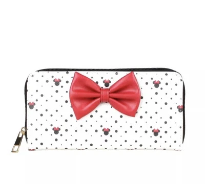 Portefeuille Mickey Mouse grand portefeuille Minnie Mouse femmes pièce de monnaie nœud mignon sac à main Disney - Photo 1/4