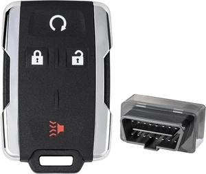 Key Fob Replacement for 2014-2020 Chevrolet Silverado & GMC Sierra/ Silver  - Picture 1 of 7