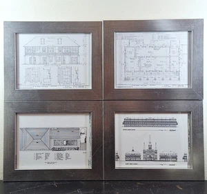 4 Architectural Drawings Historic New Orleans Framed Prints Library of Congress - Picture 1 of 24