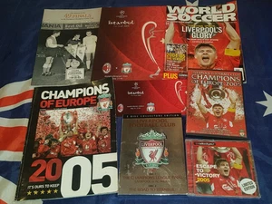 Liverpool v AC Milan Champions League Final Estambul 2005 lote de trabajo recuerdos - Imagen 1 de 4