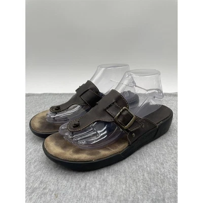 Vintage Faded Glory Chunky Platform Sandals Brown Size 7.5 Women’s Y2K Thong - Image 1 of 4