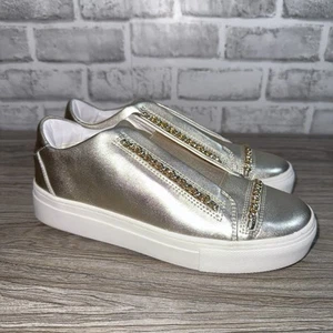 Zapatillas sin cordones Karl Lagerfeld Crissie doradas talla 7M / 37,5 - Imagen 1 de 9