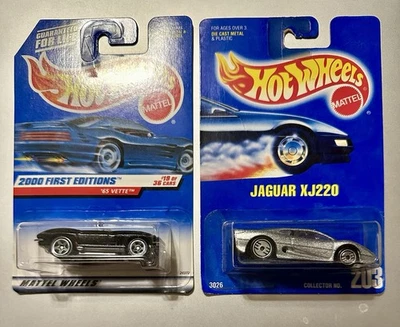 Hot Wheels 2000 FIRST EDITION ‘65 VETTE #79 & 1993 JAGUAR XJ220 #203 - Image 1 of 4