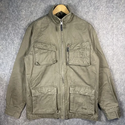 Jaqueta utilitária de campo Schott NYC equipamento militar masculina pequena TM.073.02 verde cáqui - Imagem 1 de 4