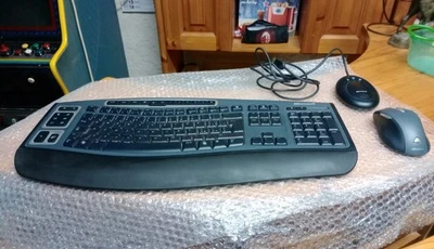 Microsoft 5000 Wireless Laser Keyboard + Mouse & Dongle TESTED Retrogaming  - Immagine 1 di 4
