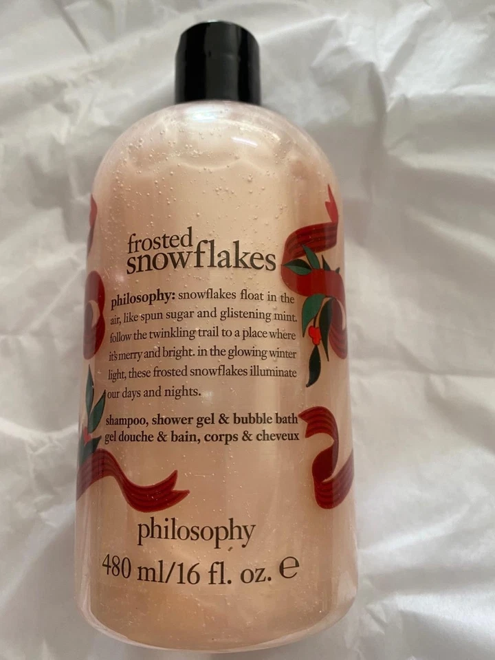 Philosophy Frosted SnowFlakes Shampoo Shower Gel 16 Oz  Sealed Holiday Design - Image 1 of 1