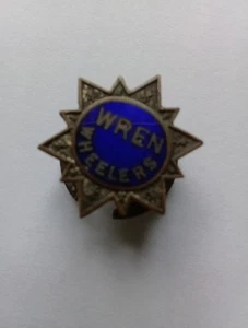 Rare Old WREN WHEELERS enamel Cycling Badge  - Picture 1 of 5