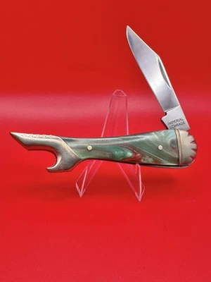 NUEVA NAVAJA DE BOLSILLO ABRIDOR DE BOTELLAS IMPERIAL SCHRADE PIERNA VERDE PARA DAMAS Foto 1 de 3