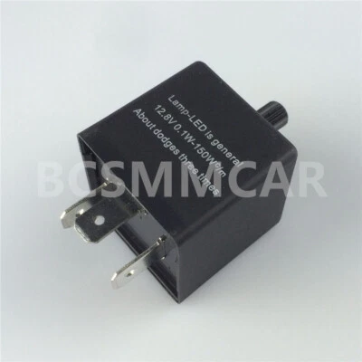 Bombilla intermitente LED electrónica ajustable de 3 pines CF13 para automóvil Foto 1 de 4