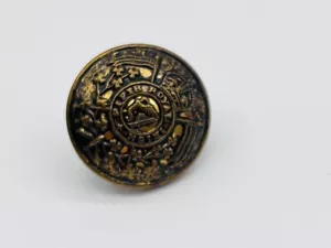 Vintage Antique Metal Uniform 23mm 15/16" Royal Irish Fifth Brass Button - Picture 1 of 4