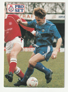 Pro Set 1990s Football Trade Card no 448 Andy Flounders Rochdale