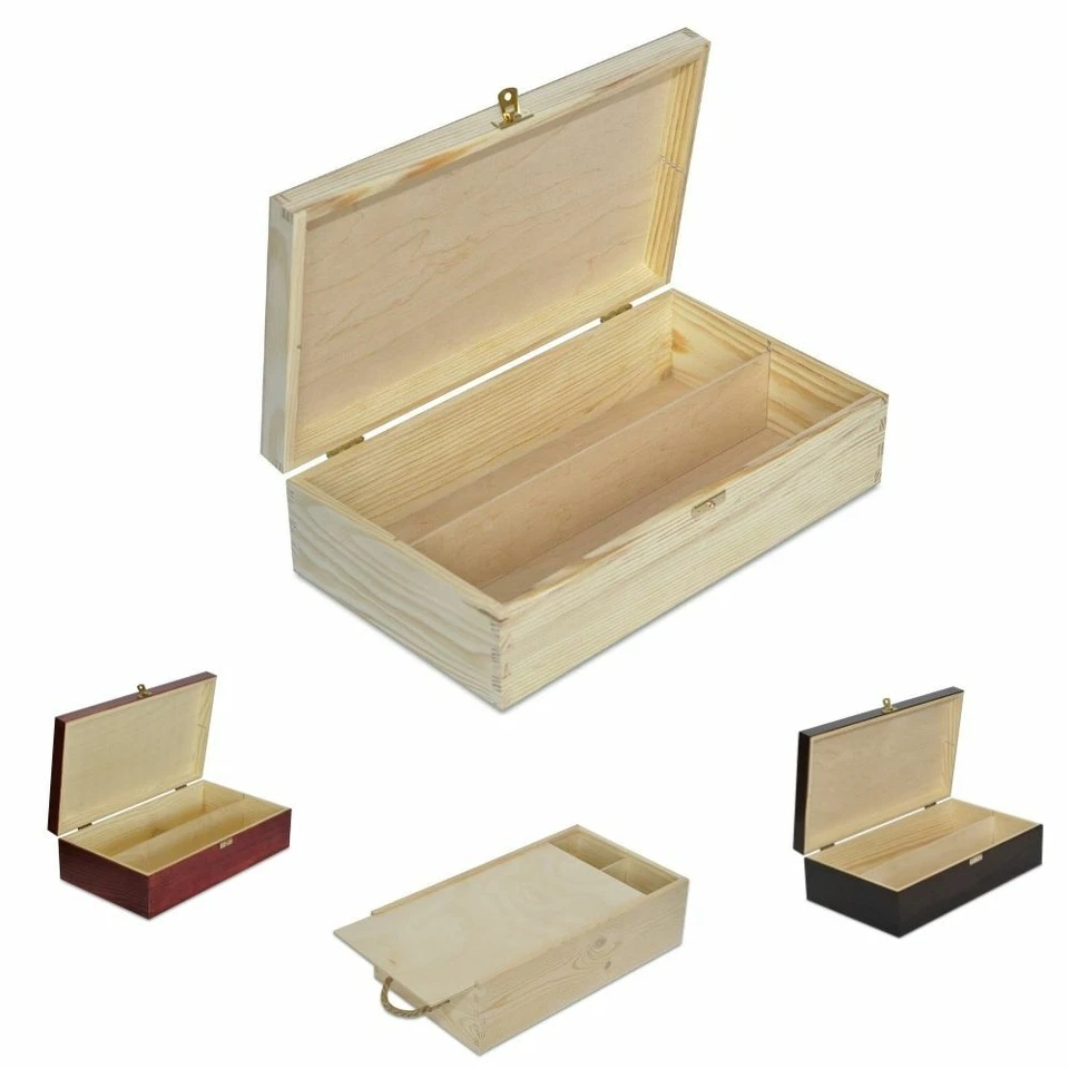Creative Deco Scatola in Legno per Vino | 2 Bottiglie | Divisori Rimovibili - Immagine 1 di 1