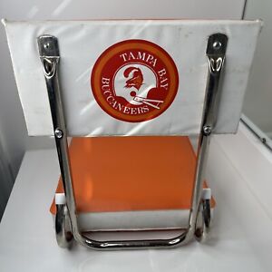 TAMPA BAY BUCCANEERS FOLDING CUSHIONED STADIUM SEAT Creamsicle Old Logo 