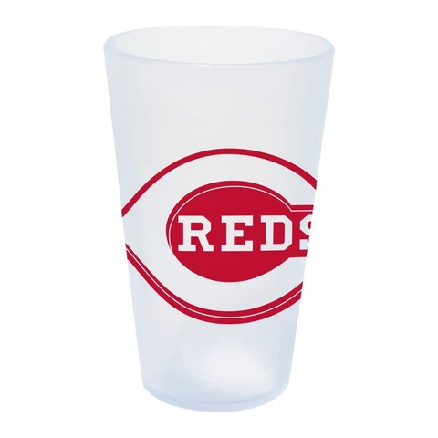 CINCINNATI REDS ICICLE 16 OZ SILICONE PINT GLASS NEW WINCRAFT 👀 Cover