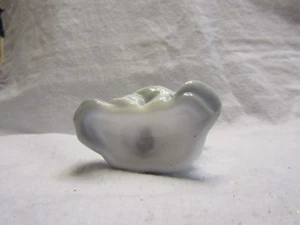 MOSSER GLASS FIDDLER CLOWN WHITE AND GRAY (RUFIE) - Picture 1 of 4