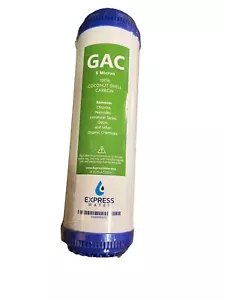 Express GAC Water Filter Replacement Cartridge 5 Micron GAC Carbon Coconut 10" - Picture 1 of 6