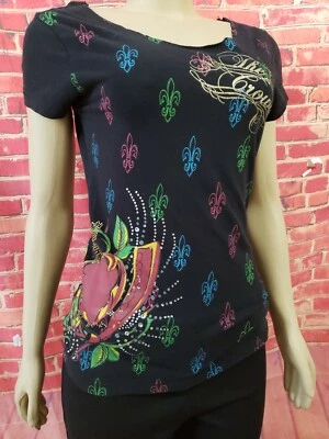  The In Crowd Beverly Hills THE LIMITED EDITION Black Women's tee Top Size M  - Image 1 of 4